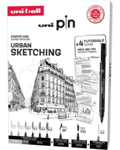 Uni-pin Fineliner Urban Sketching set 12-delig