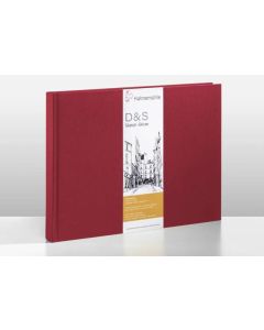 D&S sketch book A5 Hahnemühle 140gr. Landscape Rood